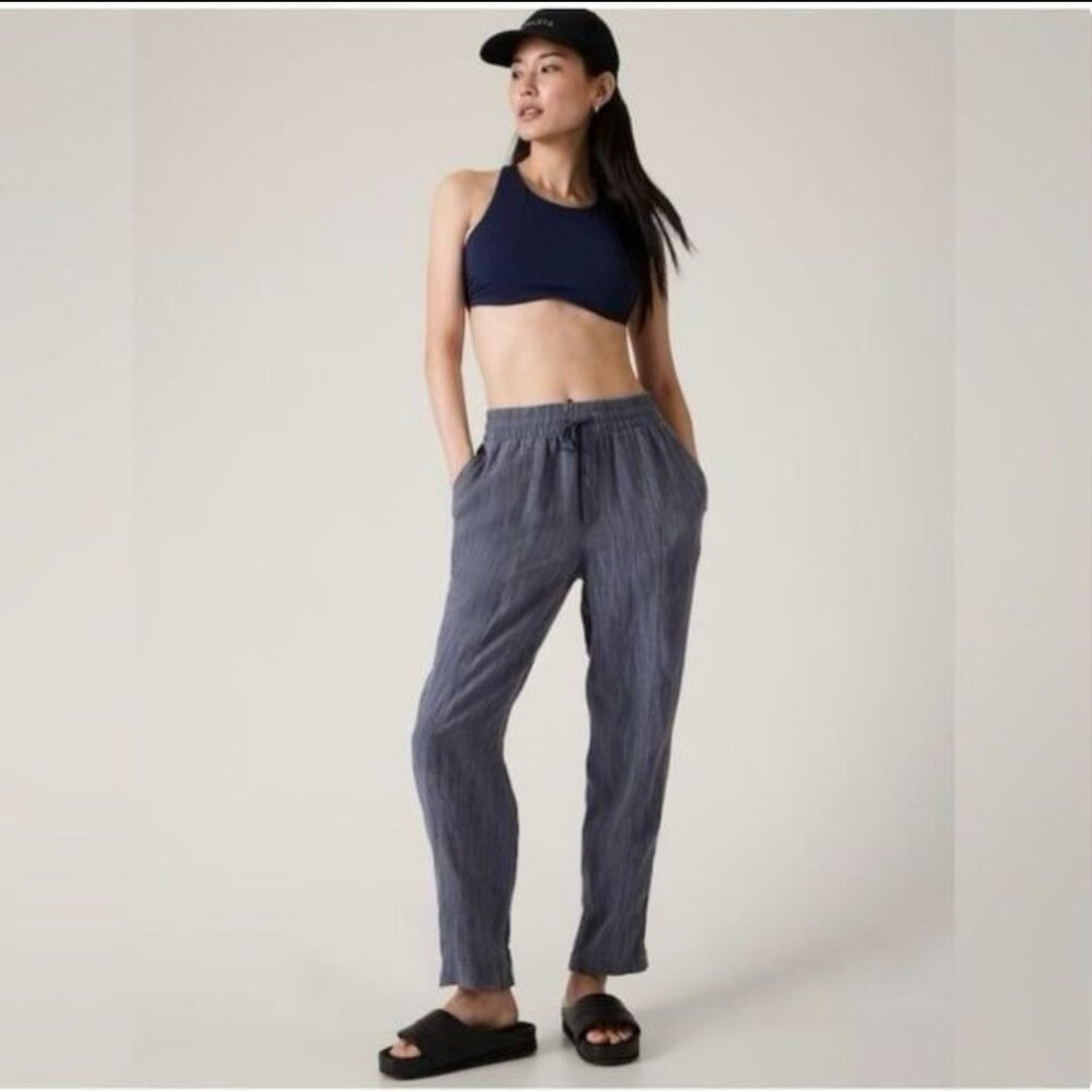 Athleta linen ankle pants